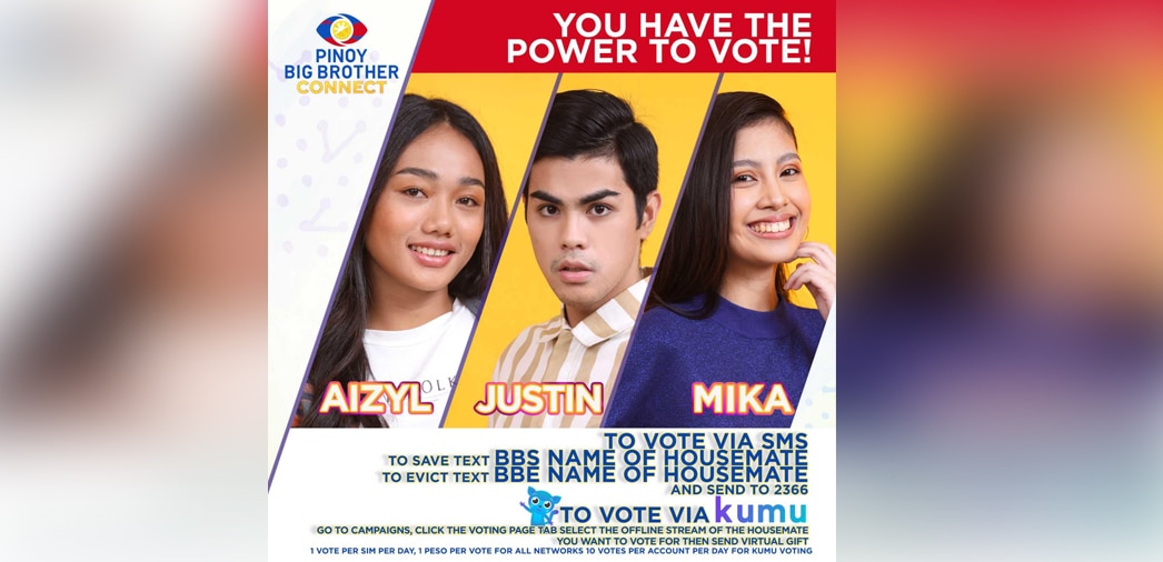 Housemates Aizyl Justin and Mika are up for eviction on PBB